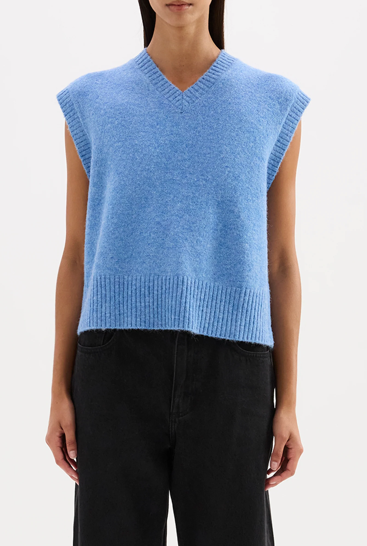 DEVIAN KNIT VEST | POLAR BLUE