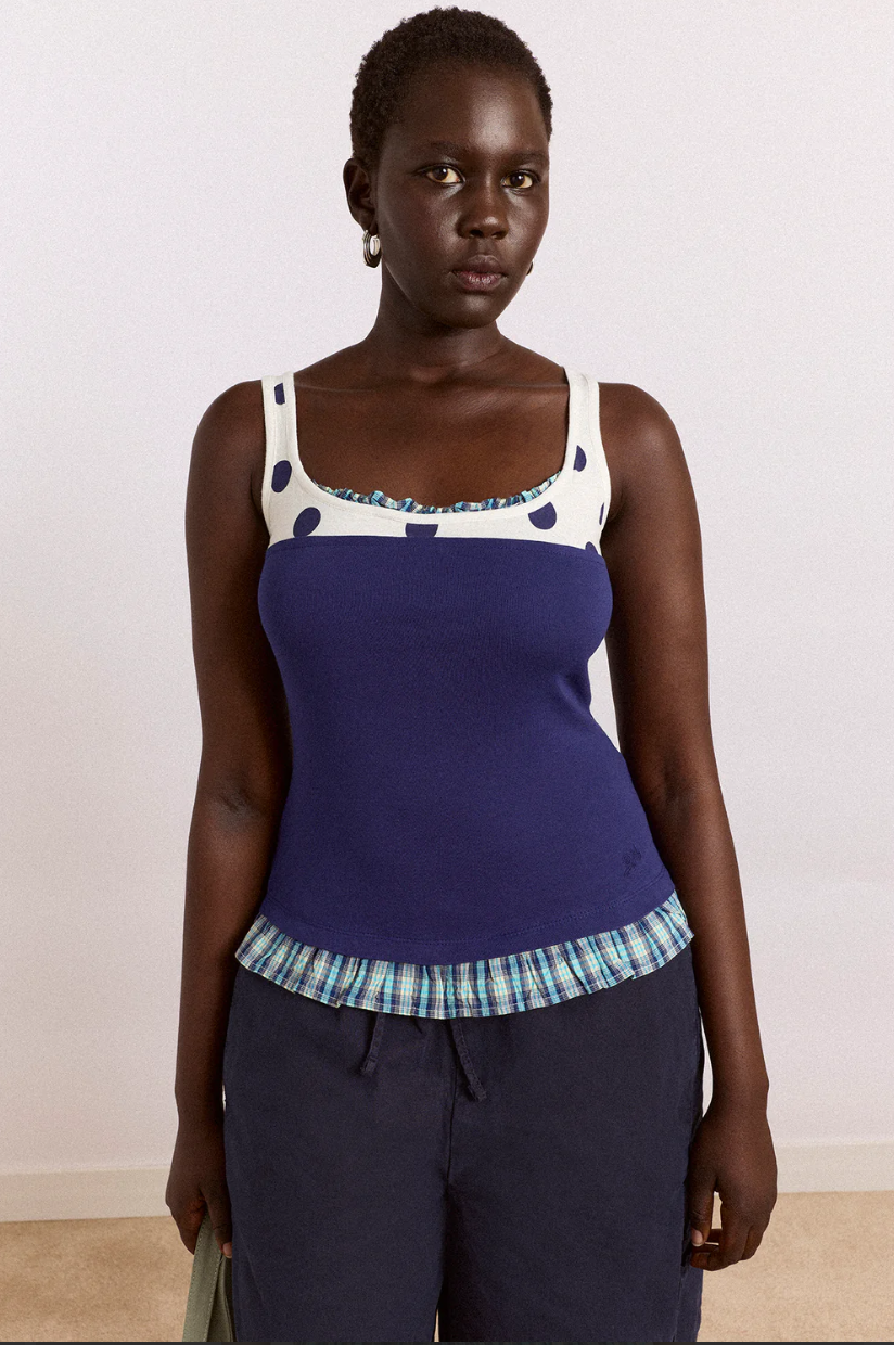 IDELLE JERSEY TOP | NAVY