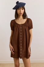 Damson Madder Jayne Mini Dress Choc