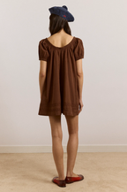 Damson Madder Jayne Mini Dress Choc
