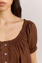 Damson Madder Jayne Mini Dress Choc