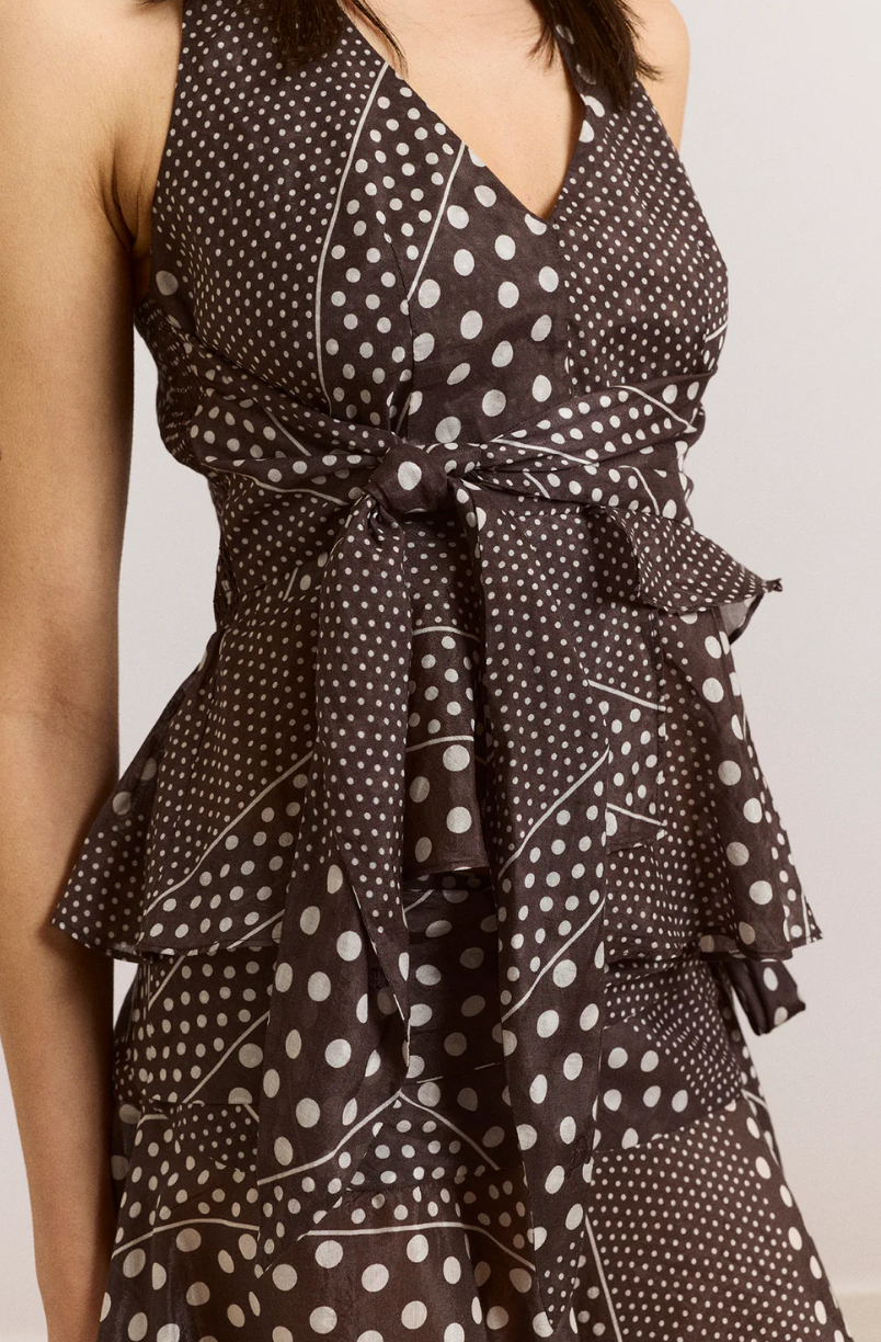 Damson Madder Leandra Halter Cami Washed Black Spot