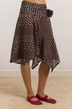 Damson Madder Parker Sash Skirt Washed Black Spot