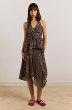 Damson Madder Parker Sash Skirt Washed Black Spot