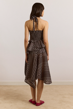 Damson Madder Parker Sash Skirt Washed Black Spot