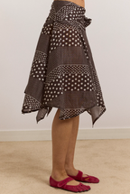 Damson Madder Parker Sash Skirt Washed Black Spot