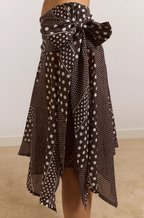 Damson Madder Parker Sash Skirt Washed Black Spot