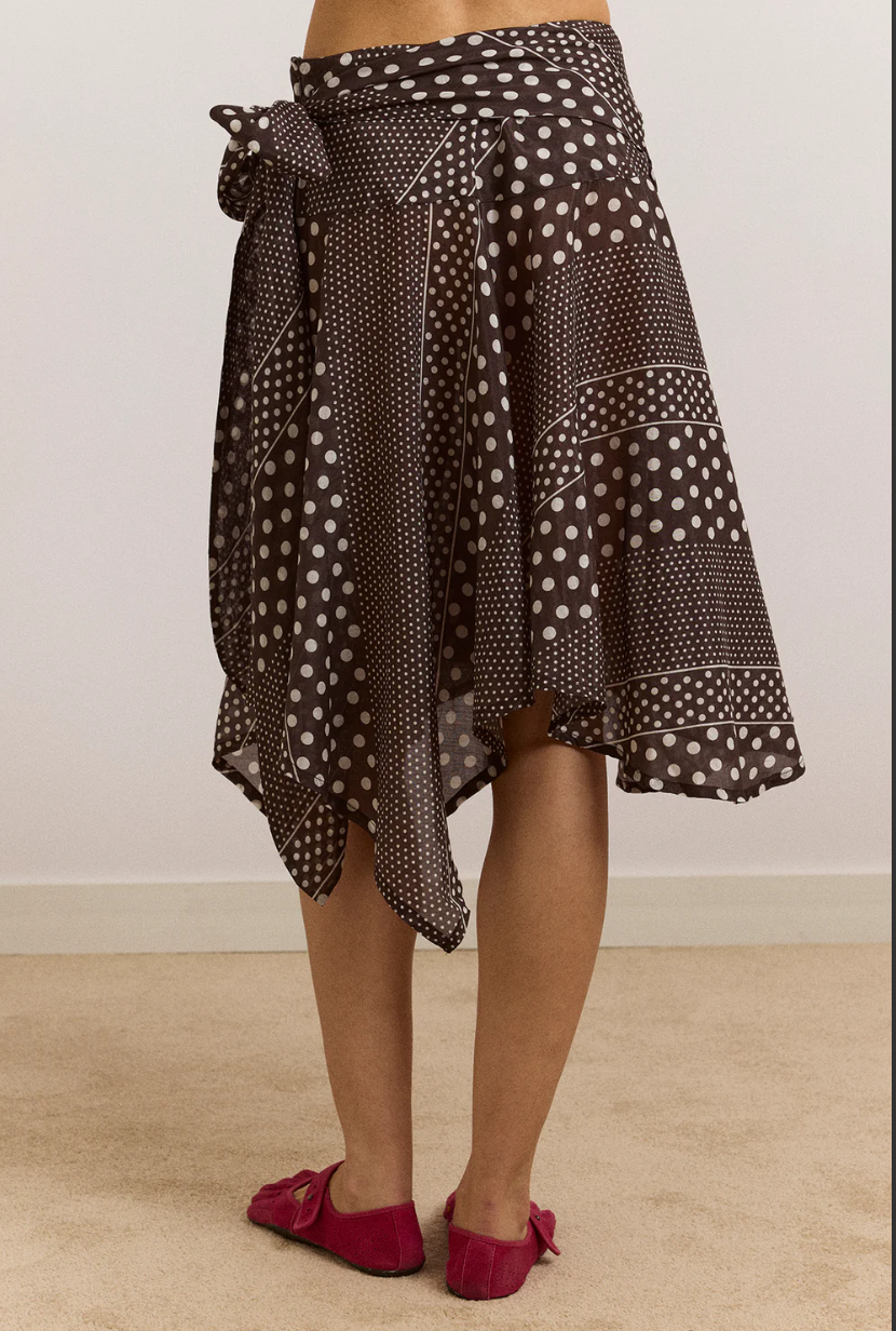 PARKER SASH SKIRT | WASHED BLACK SPOT