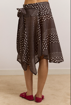 Damson Madder Parker Sash Skirt Washed Black Spot