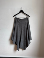TAILORED HANKERCHEIF SKIRT | GRIGIO MELANGE