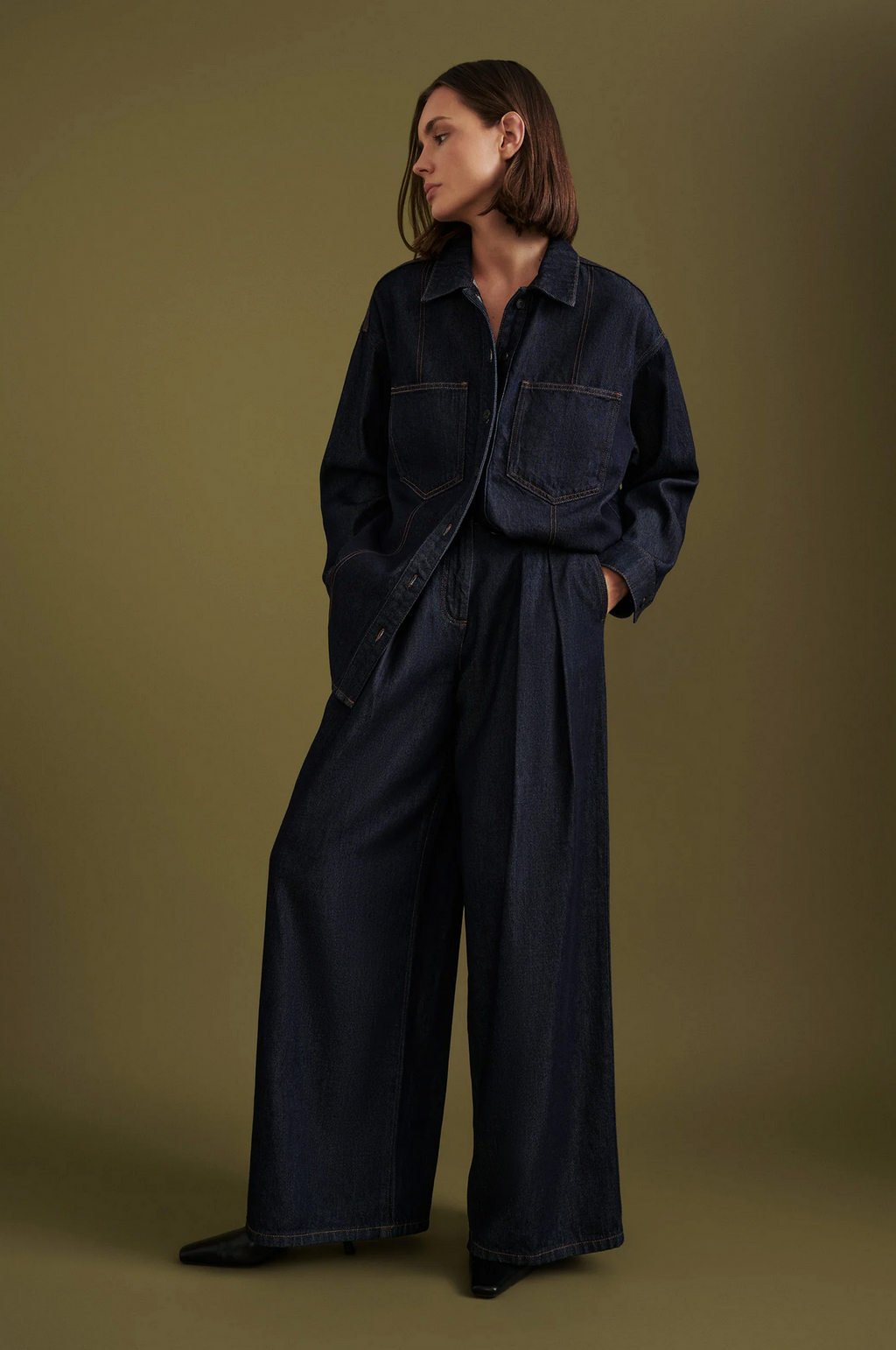 VITA DENIM OVERSHIRT | BLUE