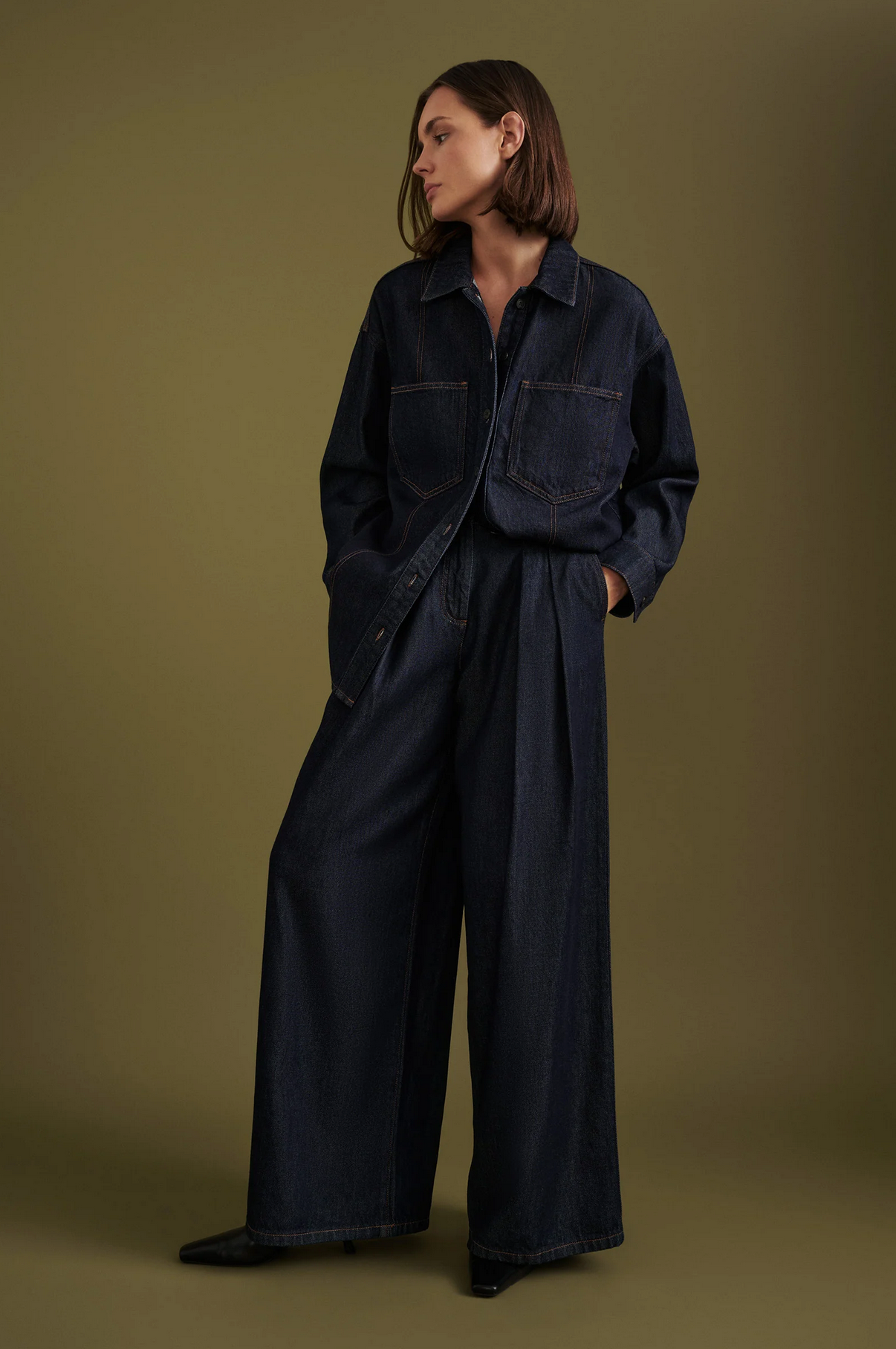 VITA DENIM OVERSHIRT | BLUE