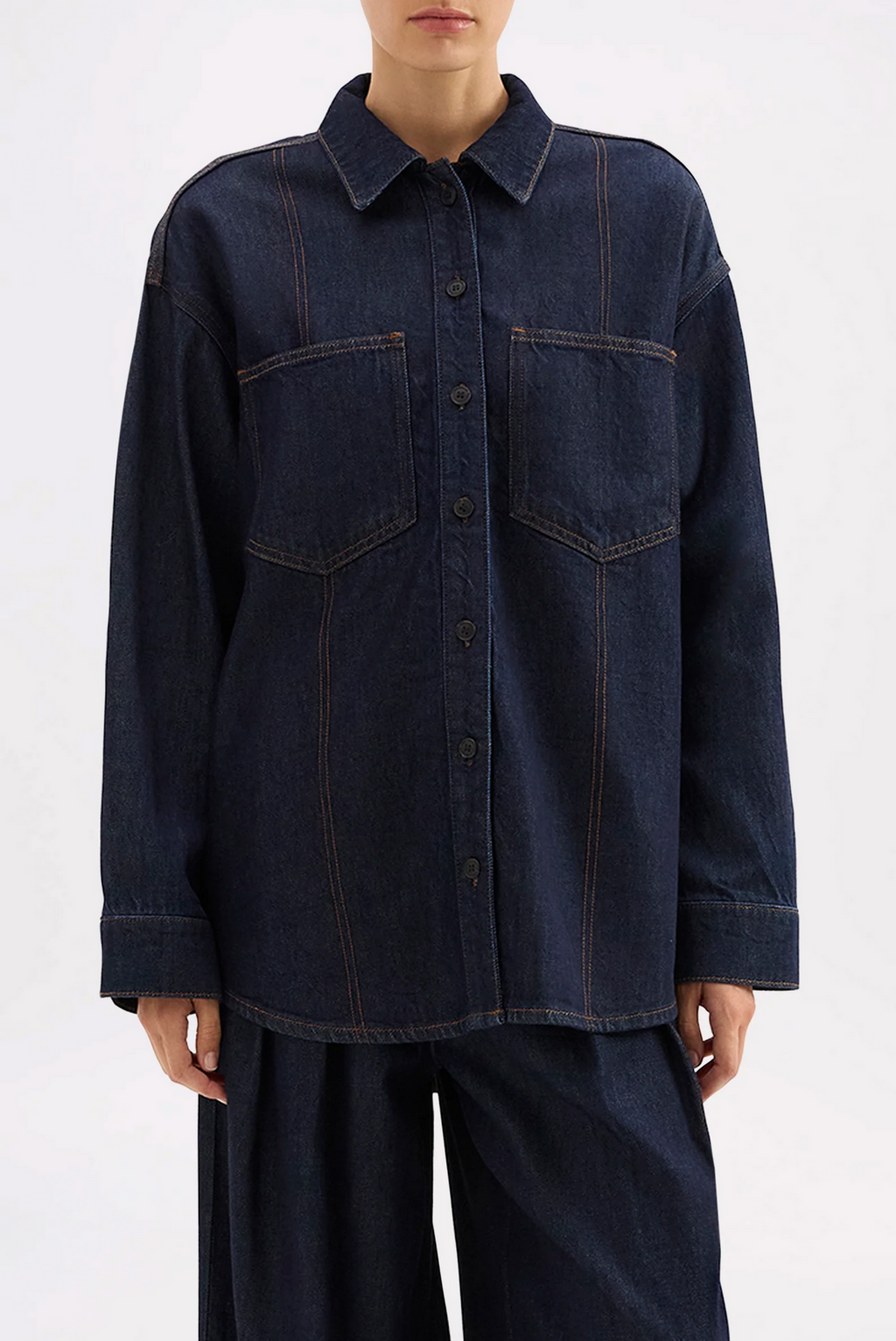 VITA DENIM OVERSHIRT | BLUE