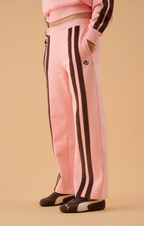 AJ LOGO STRIPE TRACKPANT | ROSE QUARTZ