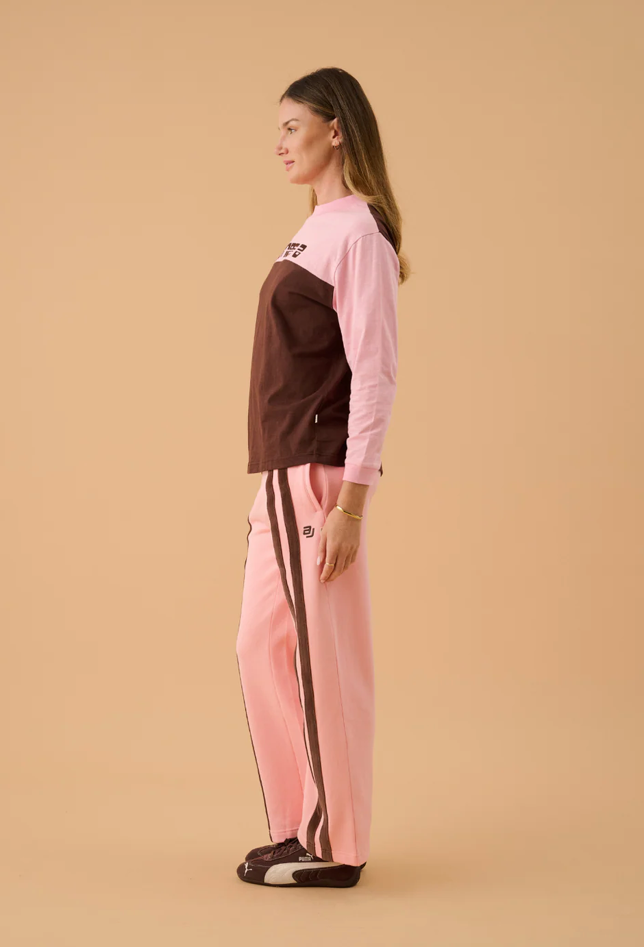 JAMES SPLICE LONG SLEEVE TEE | ROSE