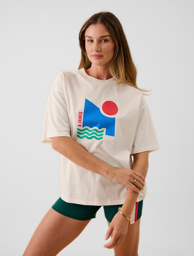SUN OVERSIZED TEE | WARM WHITE