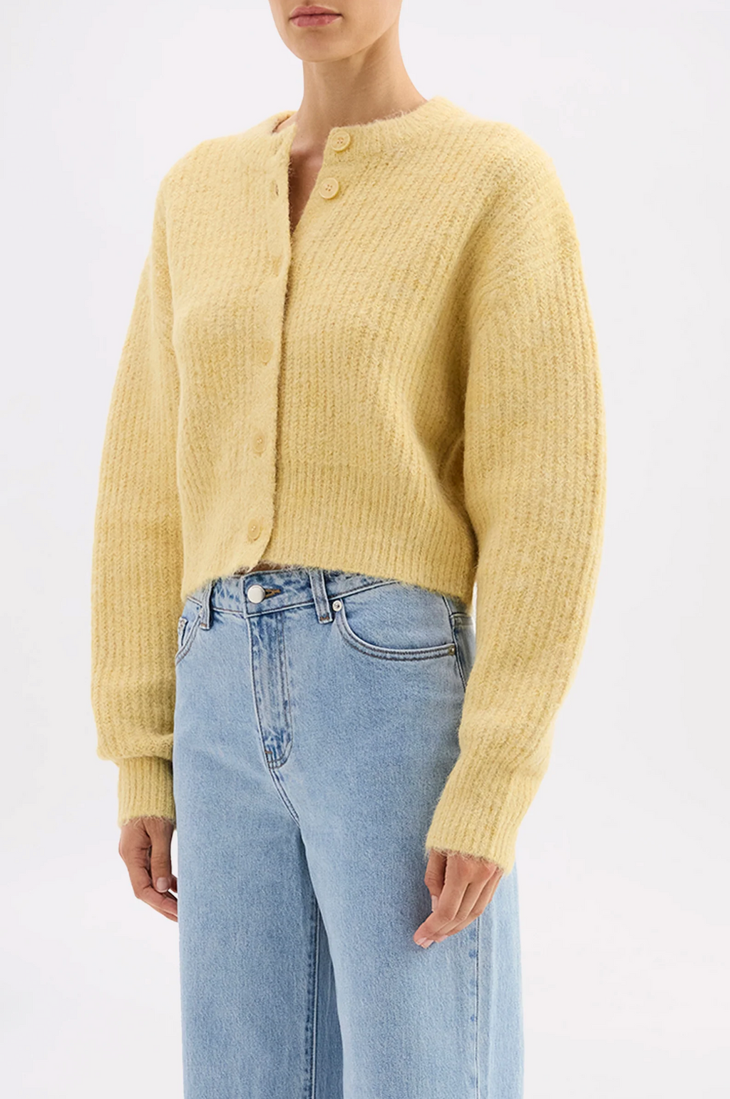 NIXON CROPPED CARDIGAN | BUTTER