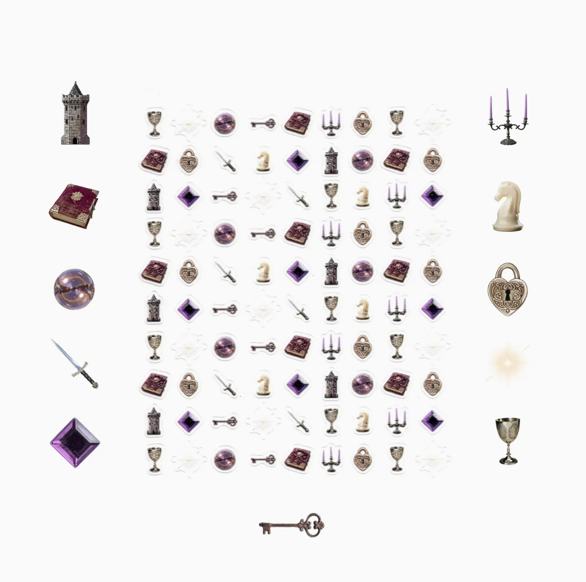 MEDIEVAL NAIL MICRO STICKERS | UNLUCKY WISHES