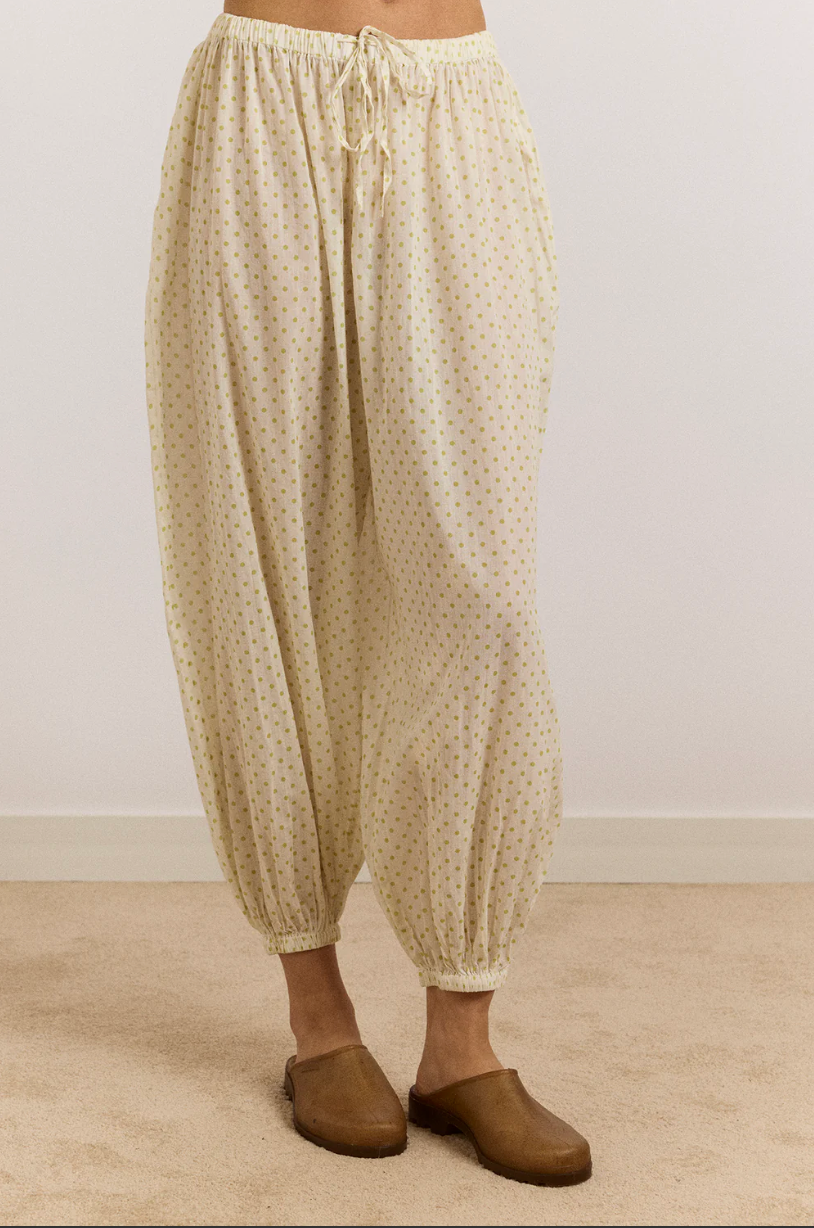 Damson Madder Meadow Trouser Lime Spot