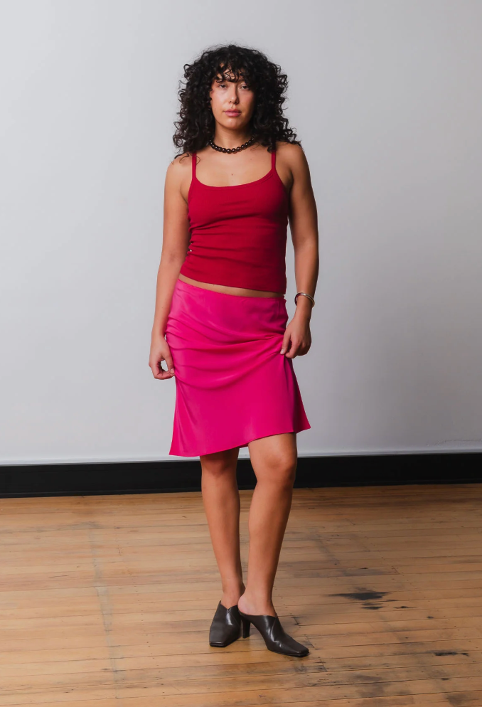 RIBBED SINGLET | VINO ROSSA