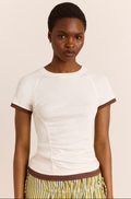 Damson Madder Alicia Short Sleeve Tee White