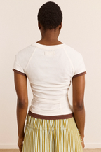 Damson Madder Alicia Short Sleeve Tee White
