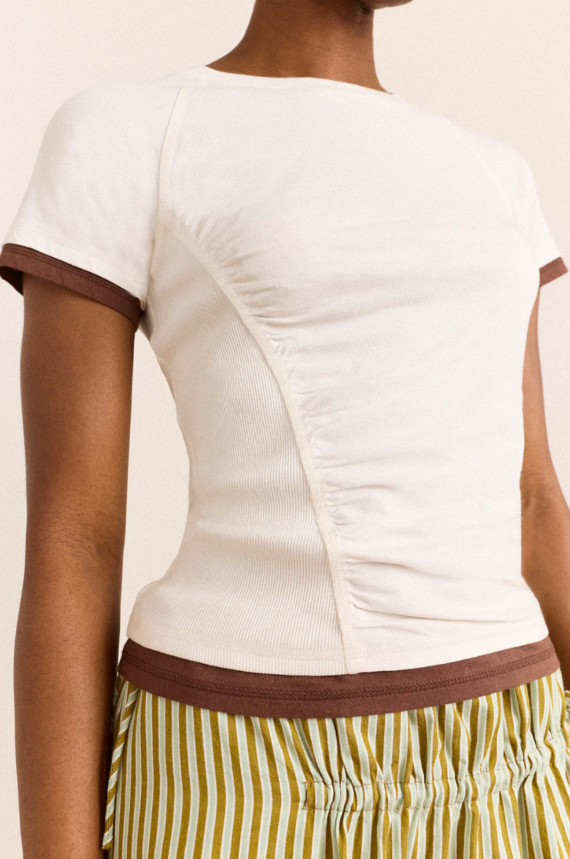 Damson Madder Alicia Short Sleeve Tee White