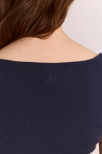 Damson Madder Posie Short Sleeve Top Navy