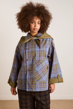 Damson Madder Jerry Crop Trench Coat Olive