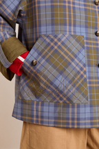 Damson Madder Jerry Crop Trench Coat Olive