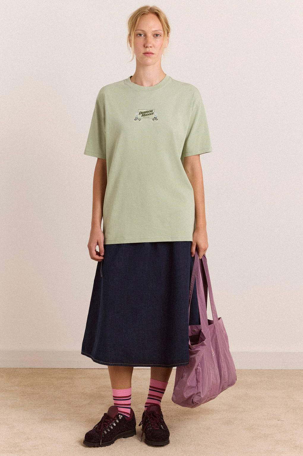 Damson Madder Local Fixers Ss Graphic Tee Pine