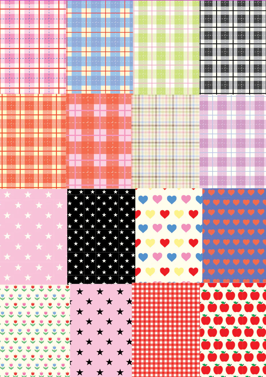 MARTINAS TINY BOOK OF SCRAPBOOKING PAPERS | EDITION FOUR - PLAID & STARS