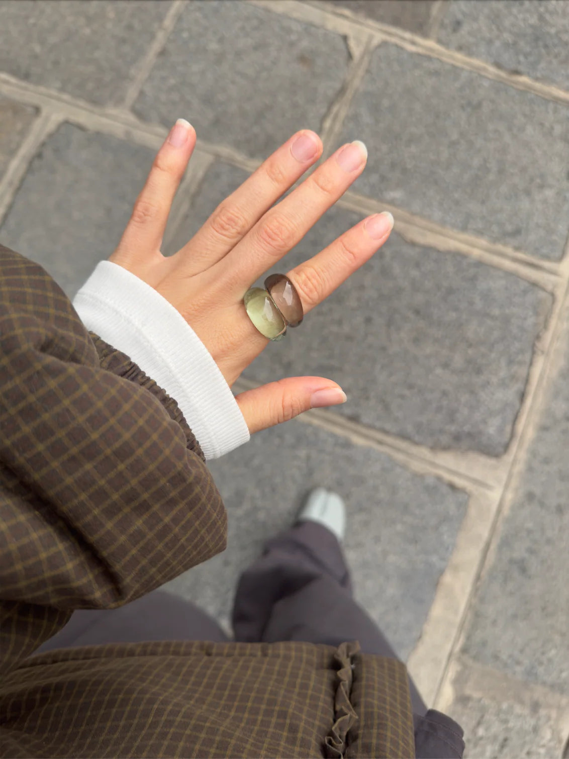 GLASS RING | SMOKE