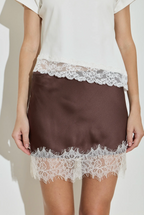 Maison Essentiele Silk Lace Mini Powder Chocolate Cream