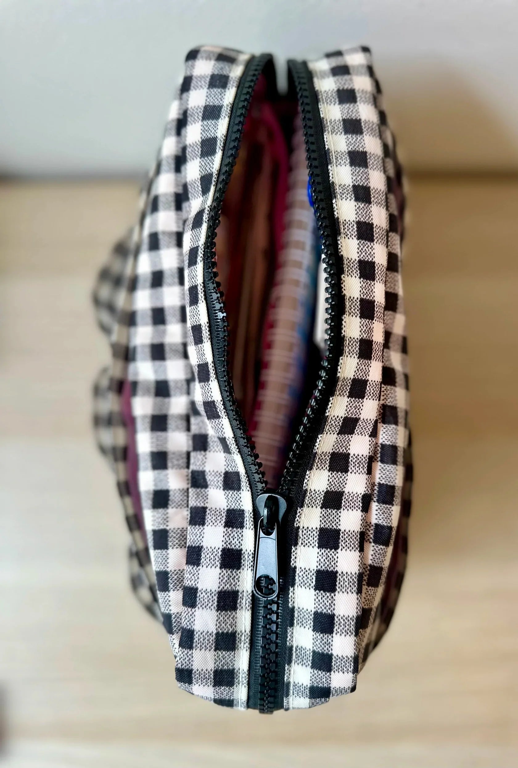 GINGHAM JOURNAL POUCH | SHELL FLOWER
