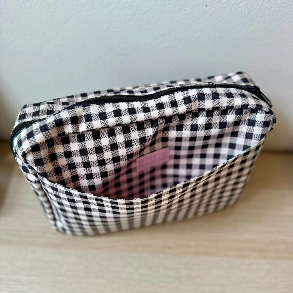 GINGHAM JOURNAL POUCH | SHELL FLOWER