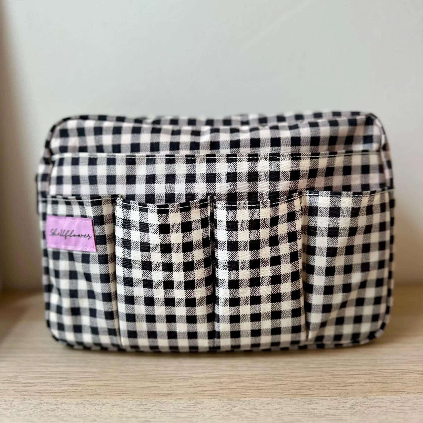 GINGHAM JOURNAL POUCH | SHELL FLOWER