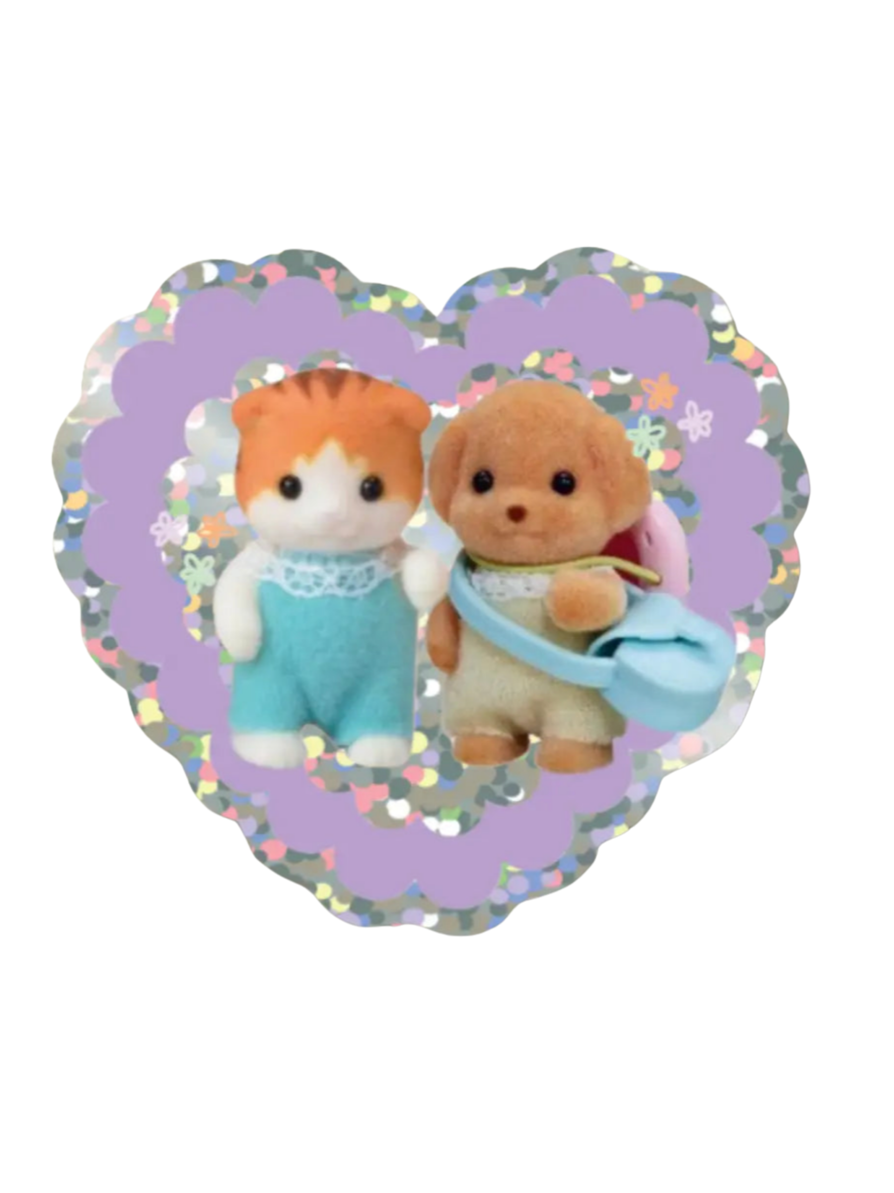BEST FRIENDS GLITTER VINYL STICKER