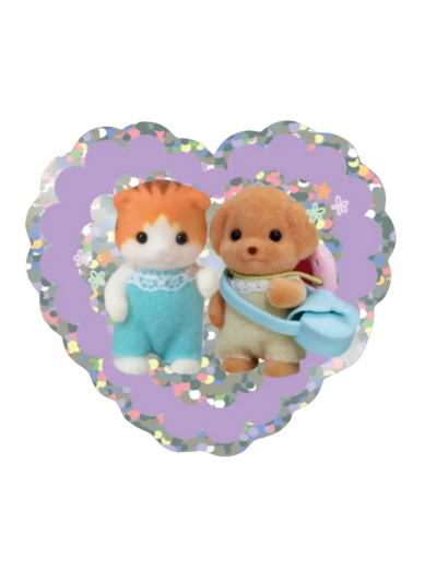 BEST FRIENDS GLITTER VINYL STICKER