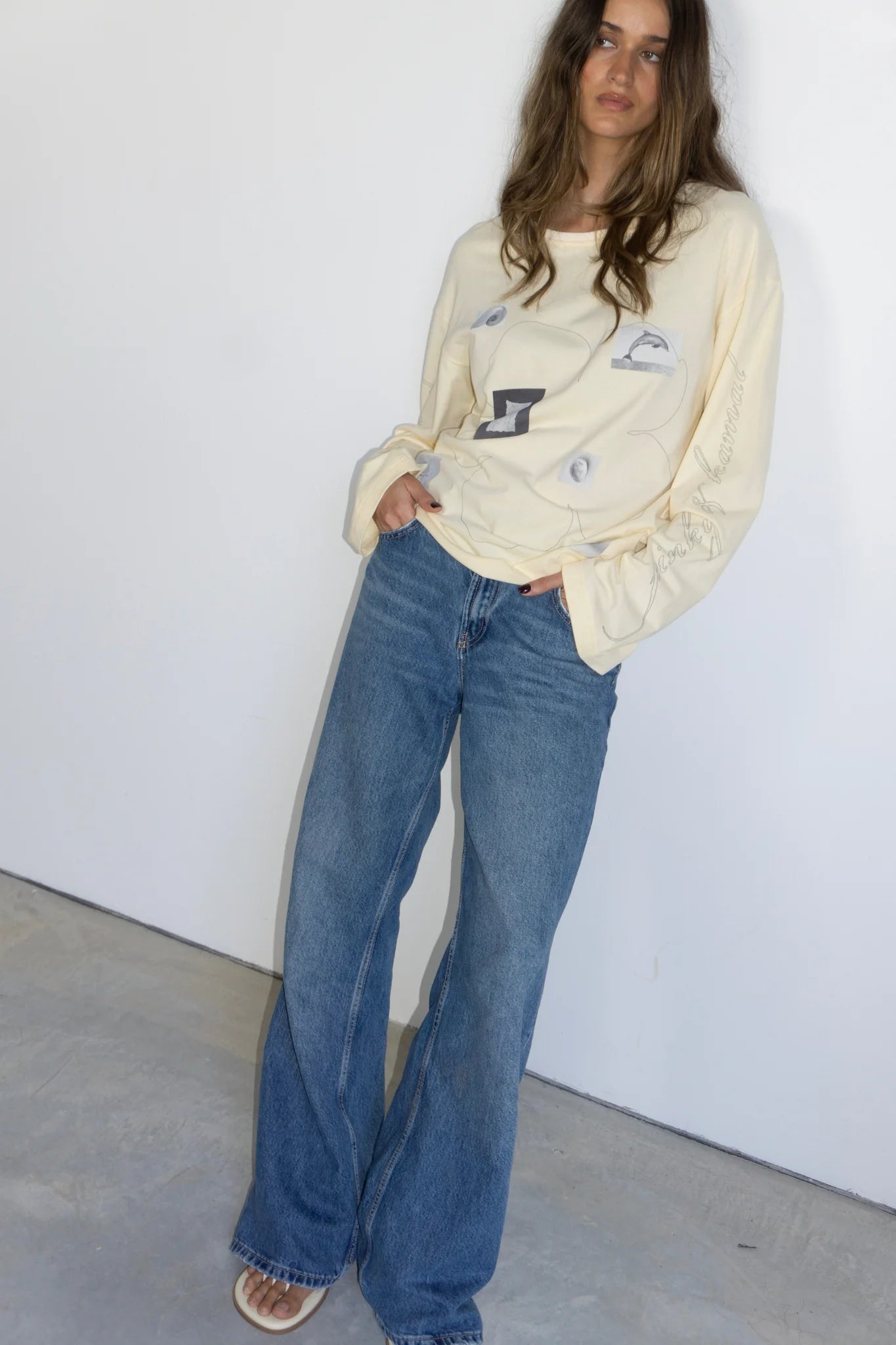 Pinky & Kamal Field Notes Long Sleeve Top Soft Yellow