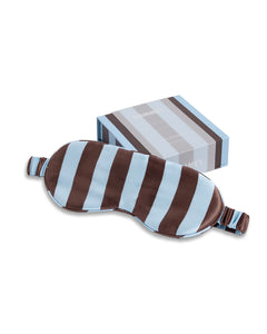 SILK EYEMASK - ICED CHOCOLATE STRIPES