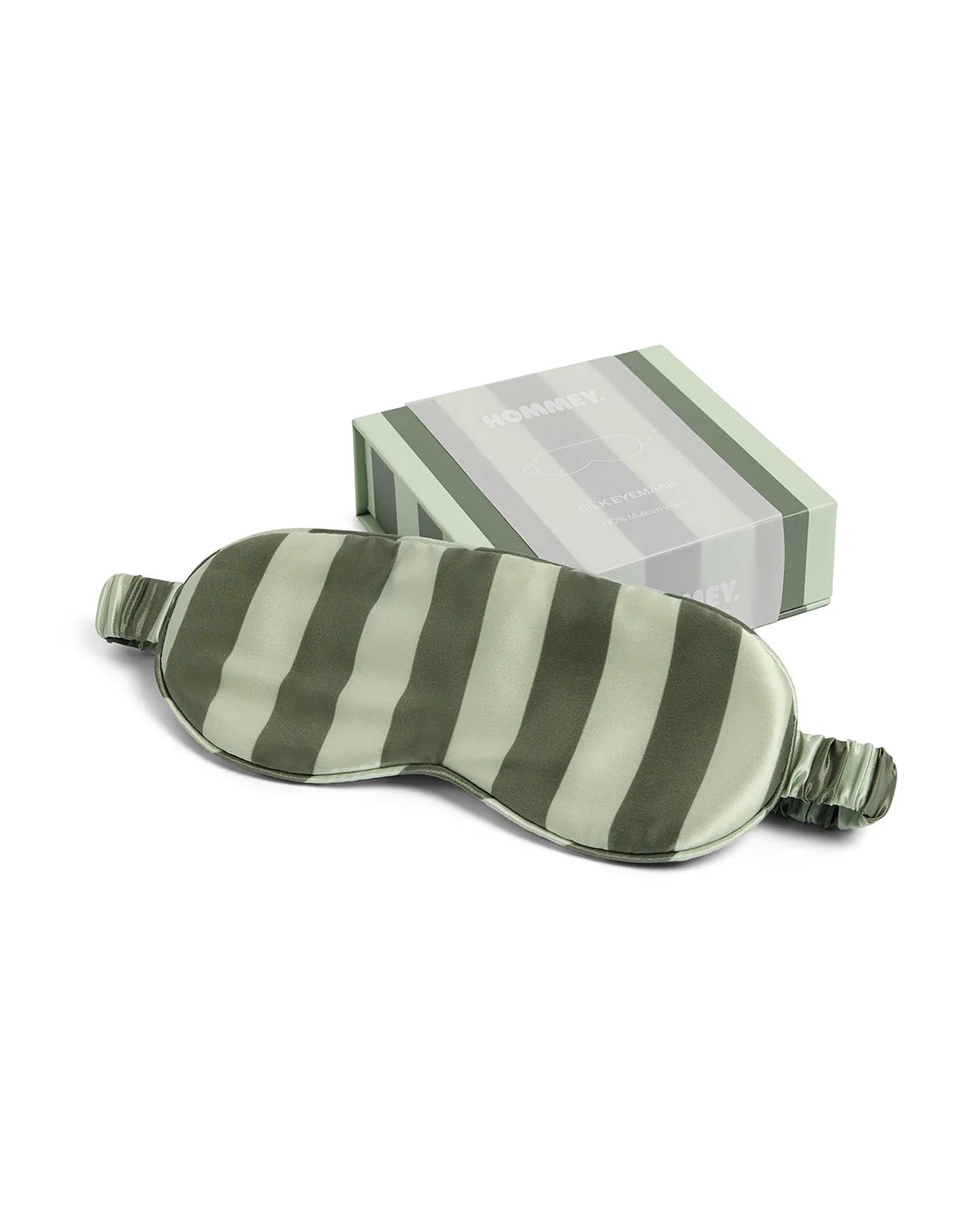 SILK EYEMASK | WASABI STRIPE