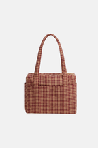 Baggu Small Cloud Carry On Tan Houndstooth
