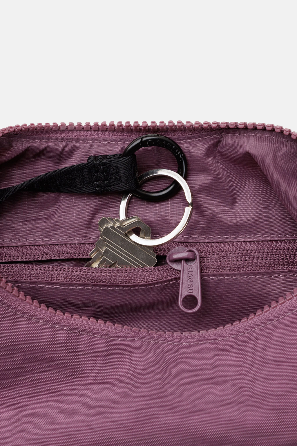 Baggu Small Nylon Crescent Bag Wild Plum