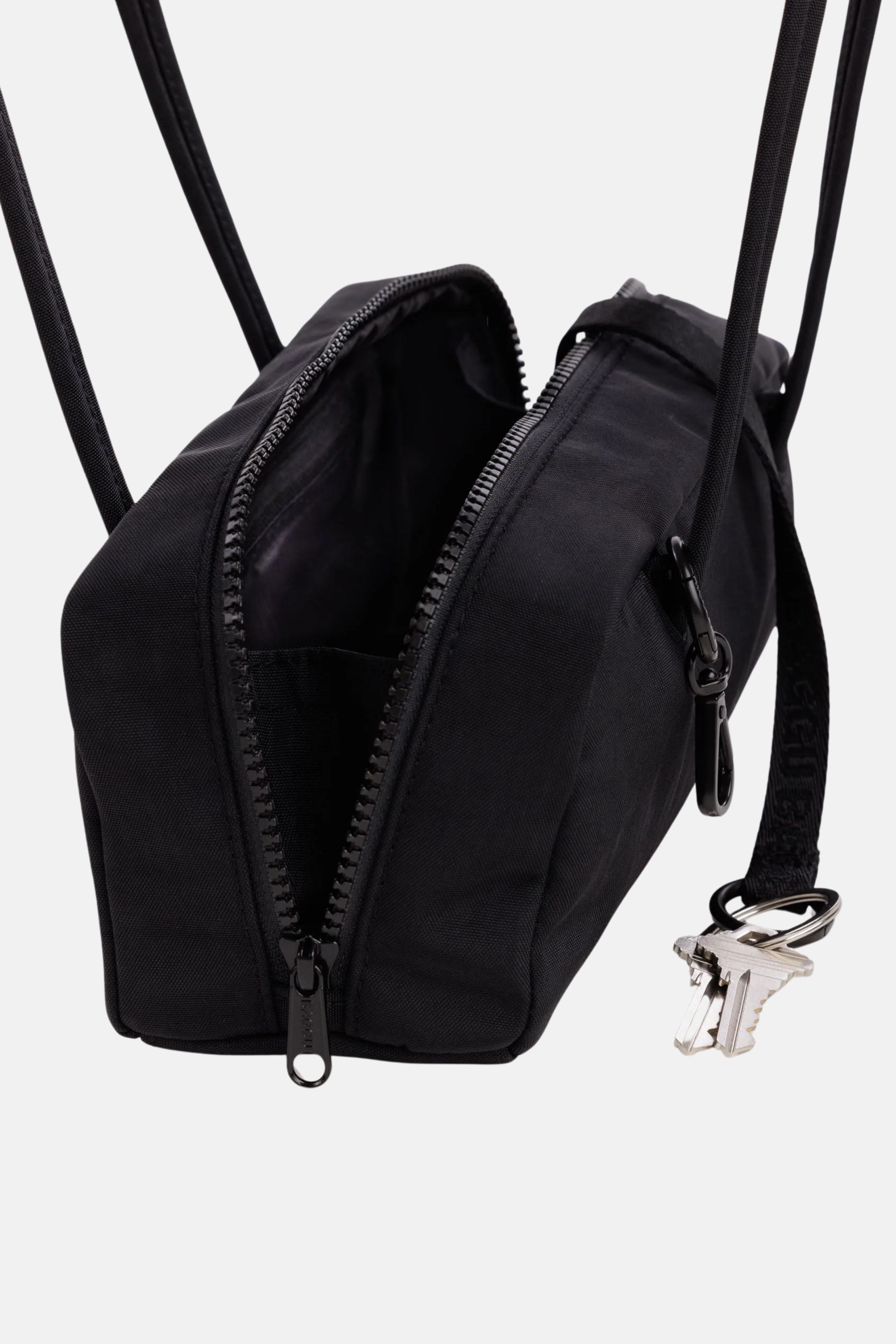 Small Nylon Bowler Bag Black
