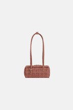 Small Nylon Bowler Bag Houndstooth