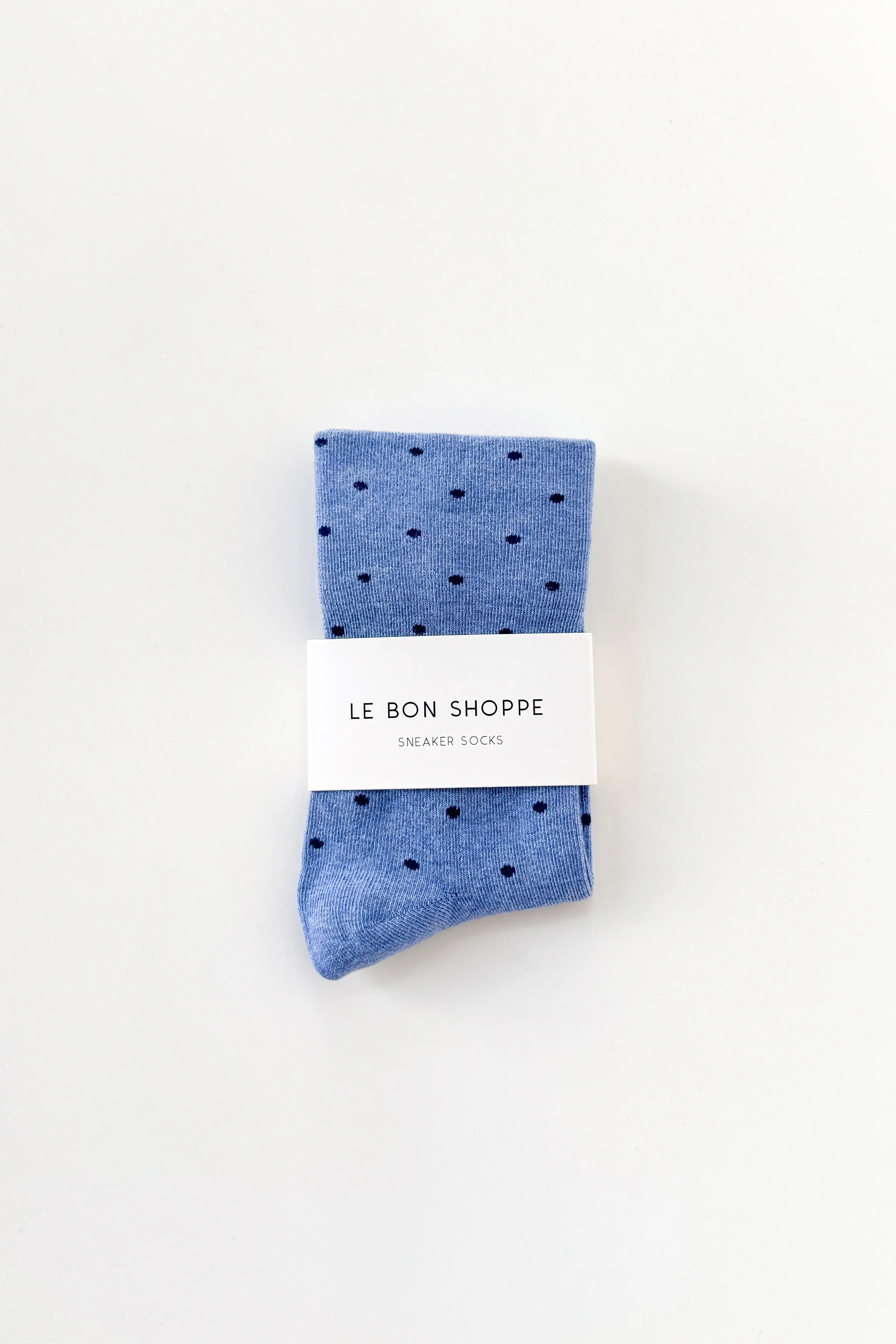 PATTERNED SNEAKER SOCKS | POLKA DOT BLUE NAVY