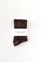 Le Bon Shoppe Patterned Sneaker Socks Cacao Blue