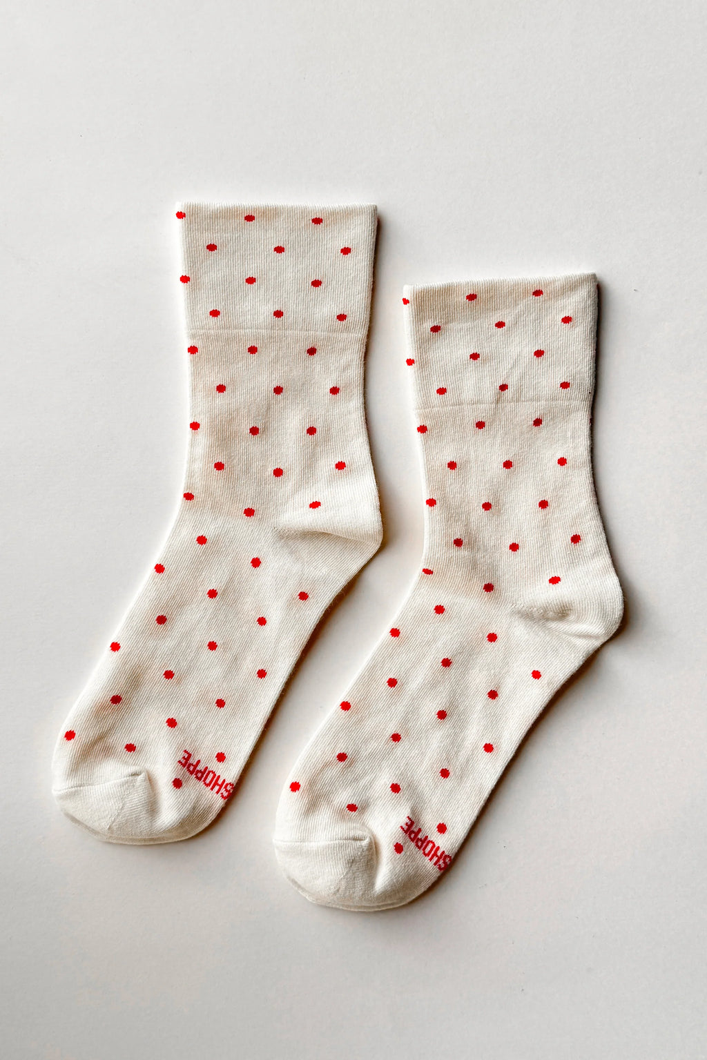 Le Bon Shoppe Patterned Sneaker Socks Polka Dot Cream
