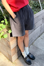 Le Bon Shoppe Soft Corduroy City Shorts Charcoal
